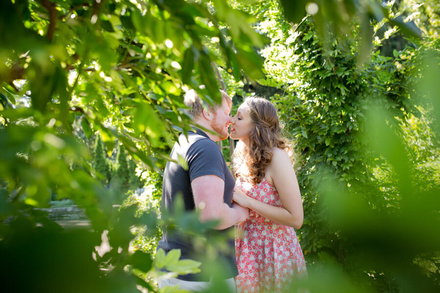 engaged couple at Inniswood Metro Gardens