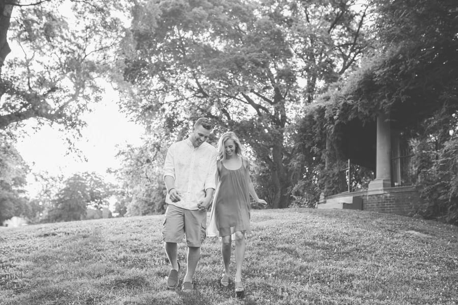 Schiller Park Engagement - Columbus Wedding Photographer - Couple Happy In Park