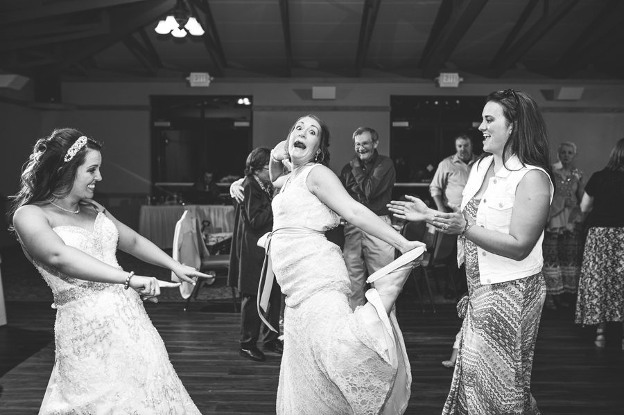 bridesmaids dancing at grand vue park