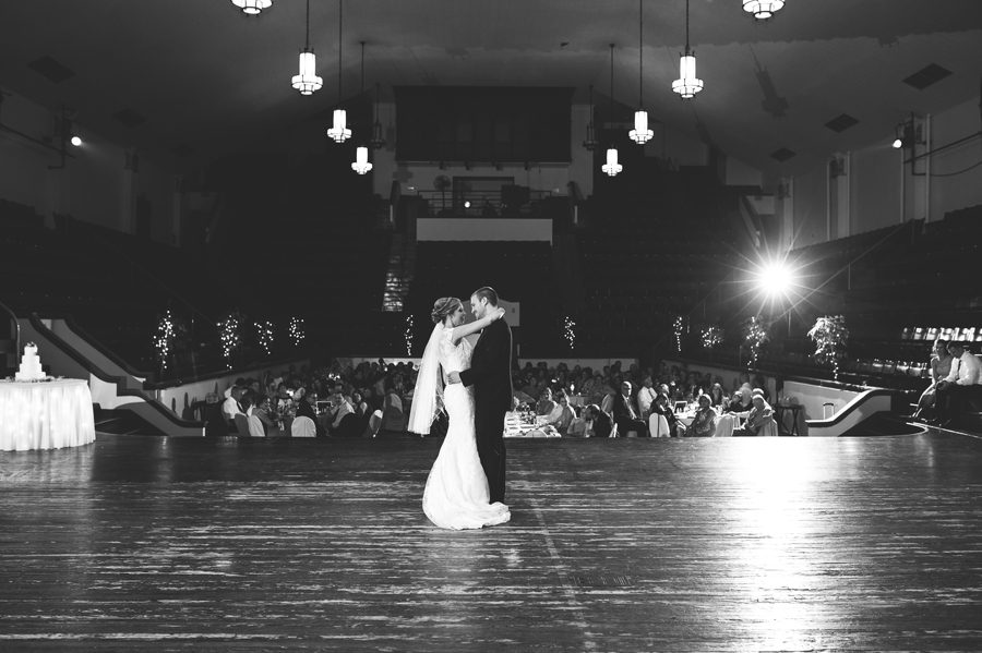 bride and groom first dance at The Columbus Athenaeum