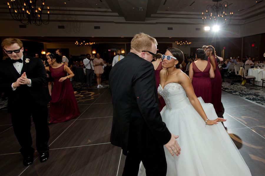 bride and groom dancing on dance floor