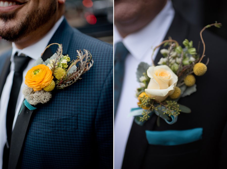 same sex couple boutonniers