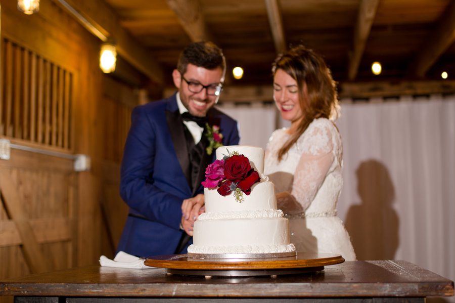 wedding cake at jorgensen farm wedding
