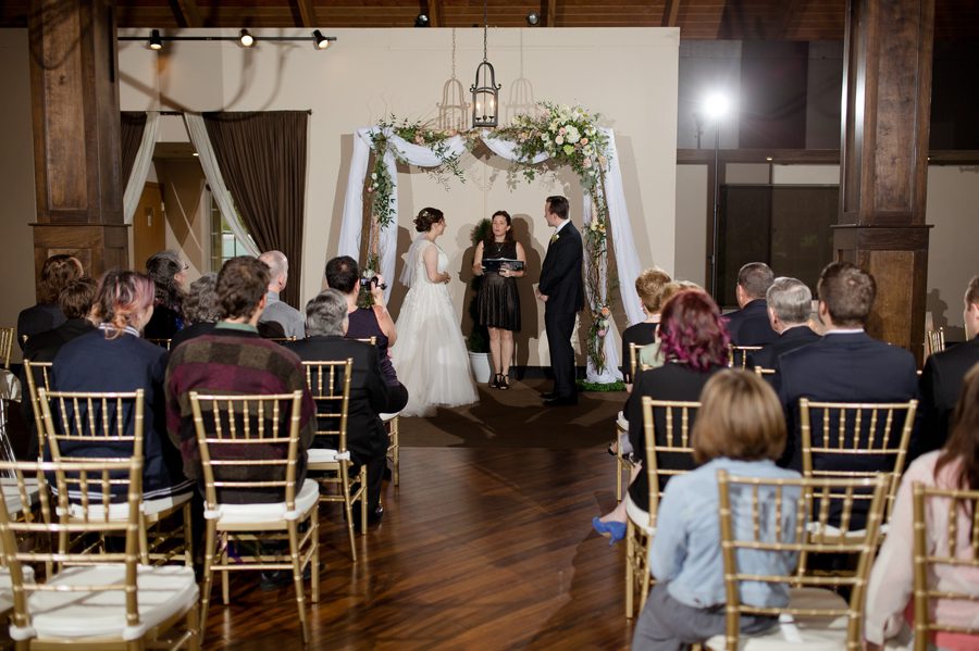 wide photo of wedding at la scala in dublin ohio