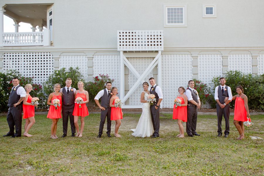 wide photo of wedding party