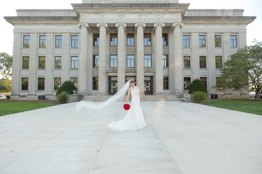 wide photo of bride in celina ohio