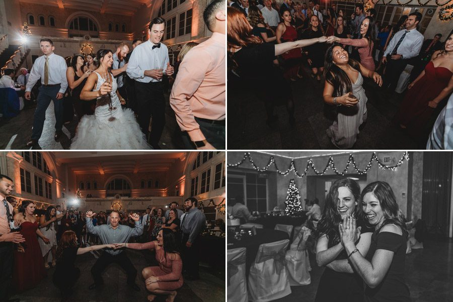 wedding guests dancing at The Vault