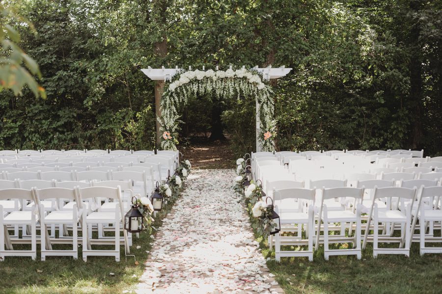 outdoor ceremony space at Brookshire Event Center