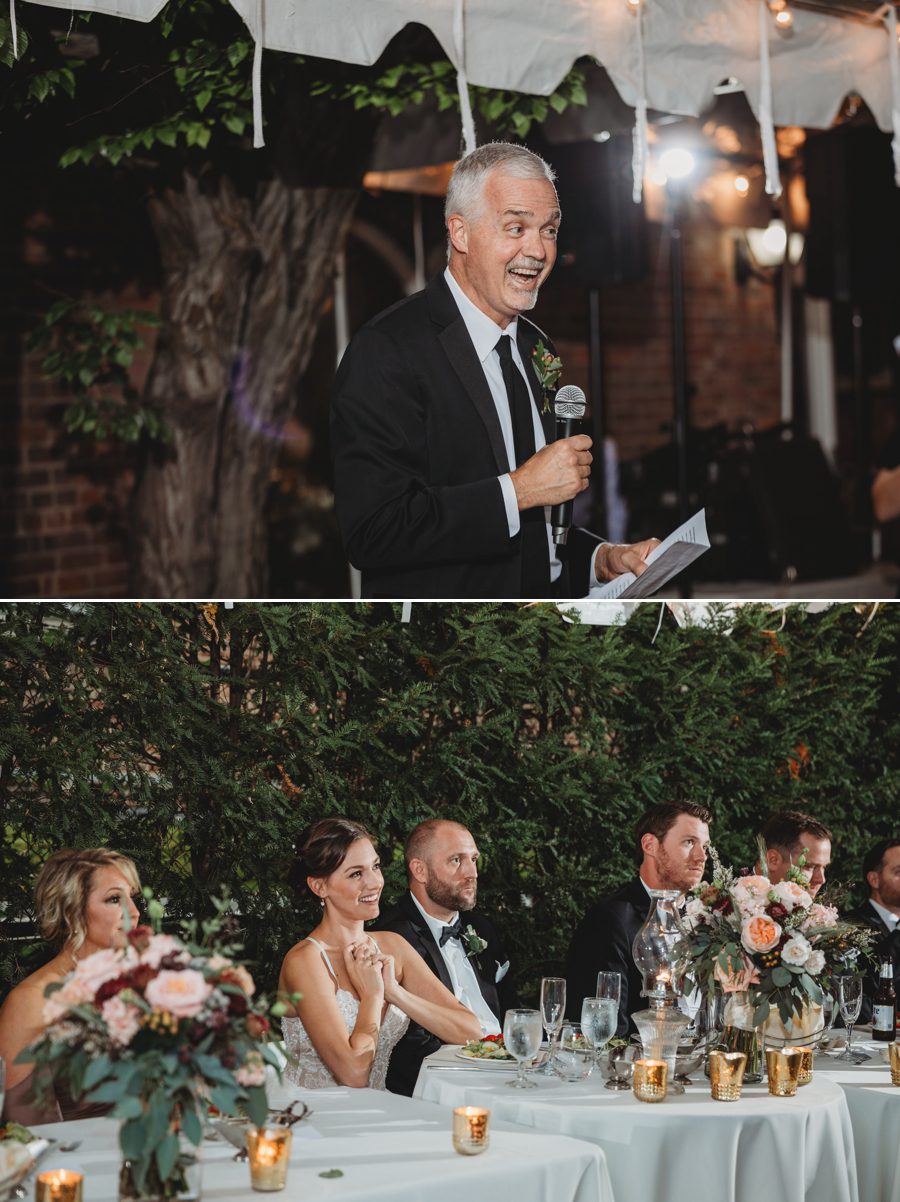 father of bride speech at Kelton House Wedding