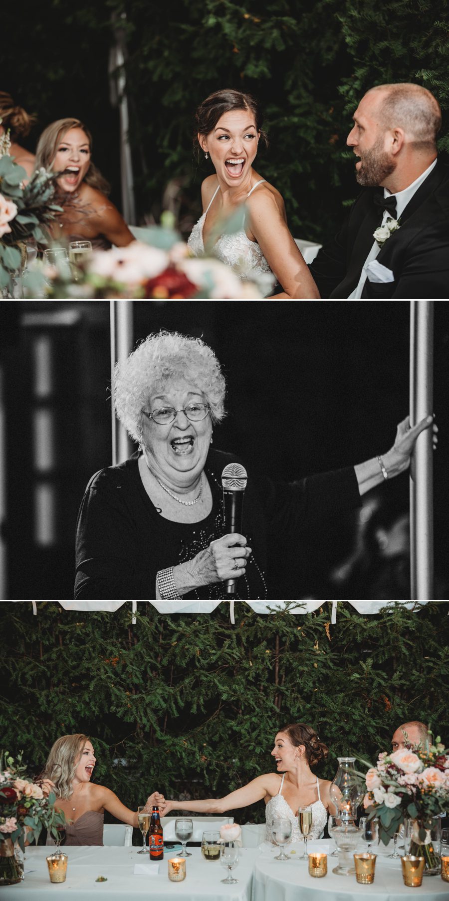 brides reaction to grandmas speech