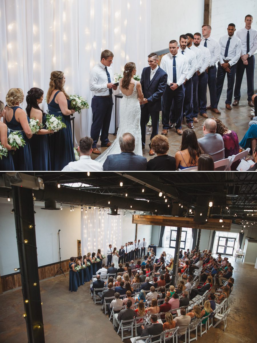wedding ceremony from loft of The Vue Columbus