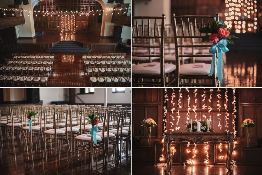 ceremony space at the bluestone at Tiffany Blue Wedding in Columbus Ohio