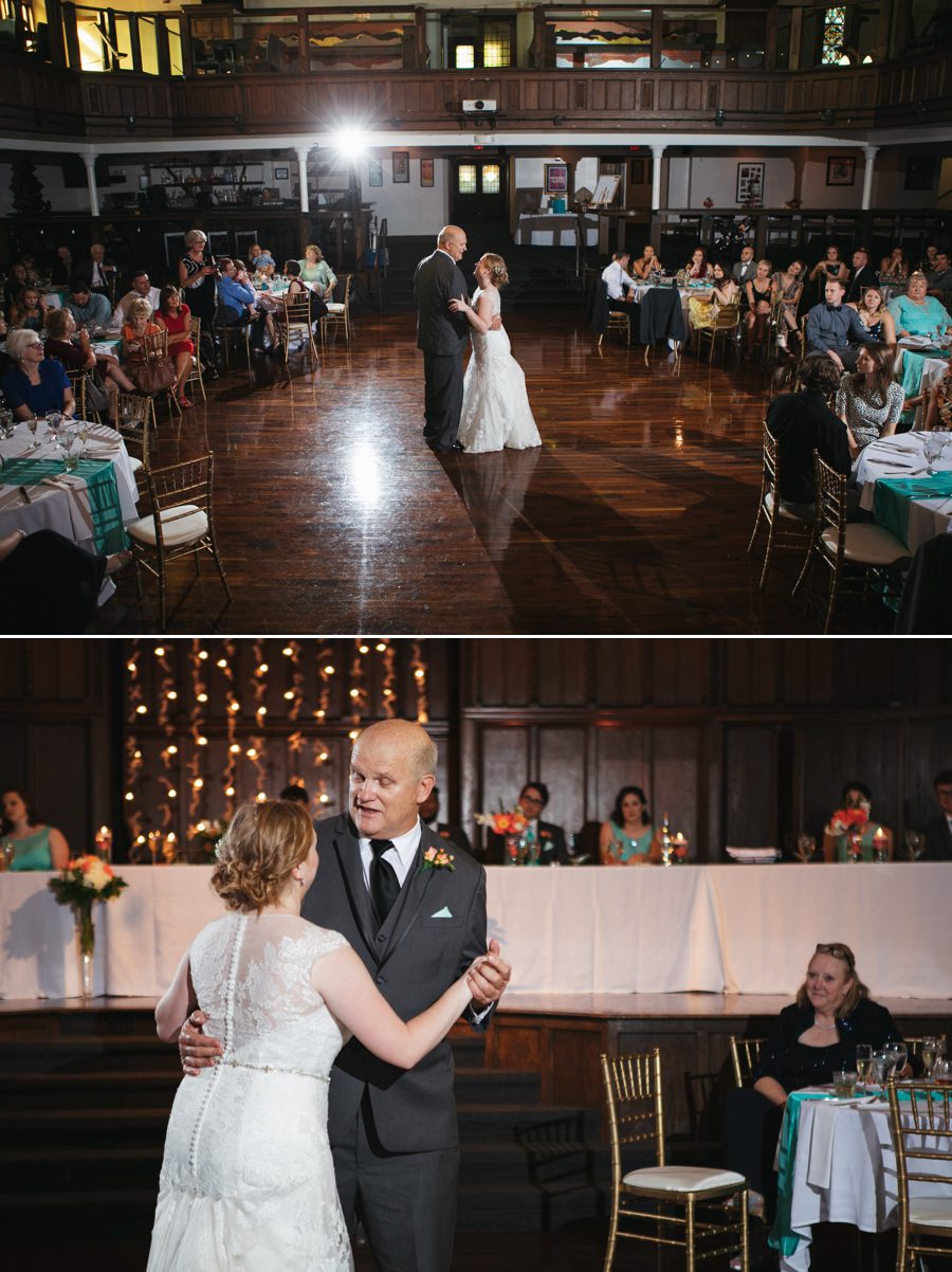 father daughter dance at Tiffany Blue Wedding