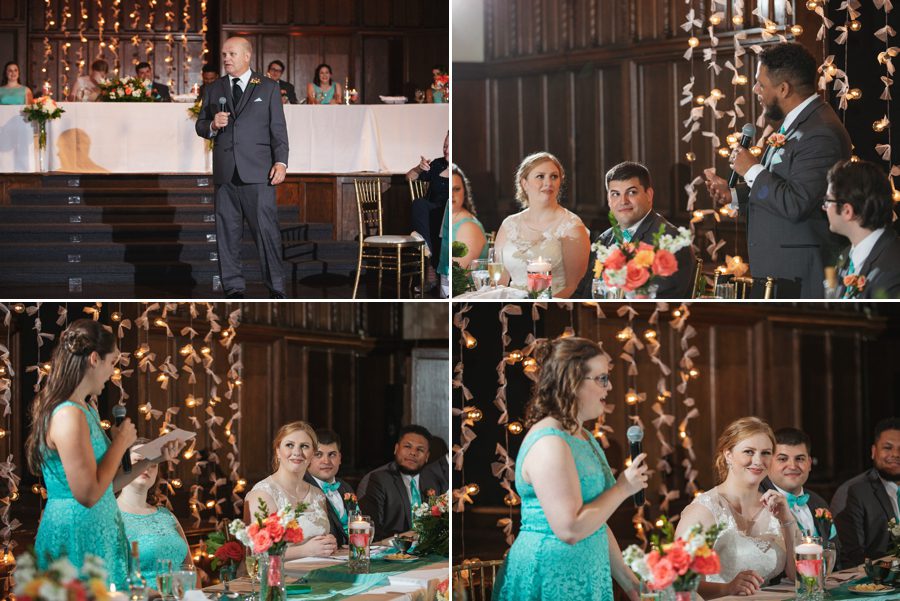 speeches at Tiffany Blue Wedding in Columbus Ohio The Bluestone