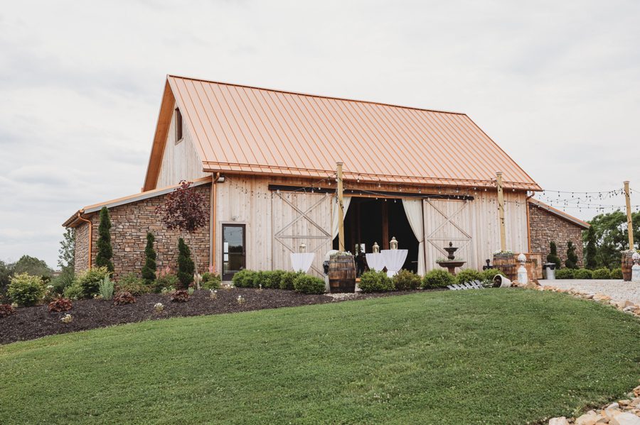 Indoor ceremony space at Rusty River Barn